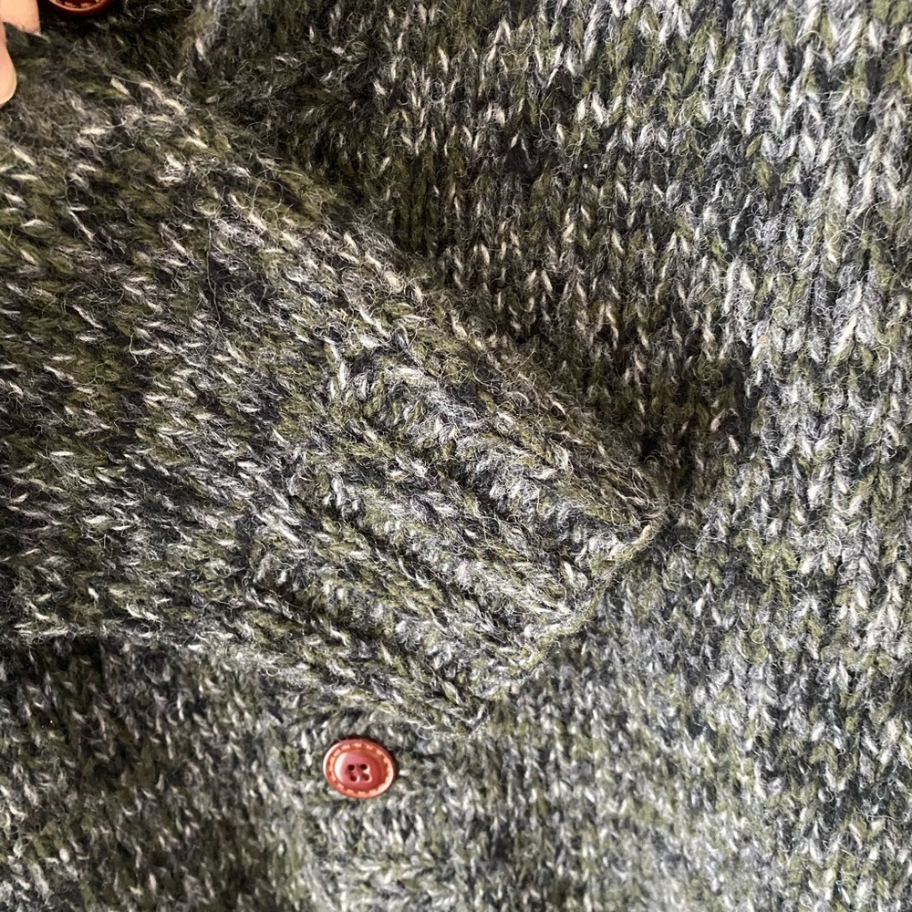 Armani Exchange Green and Gray Wool Knit cardigan size L - Picture 6 of 12